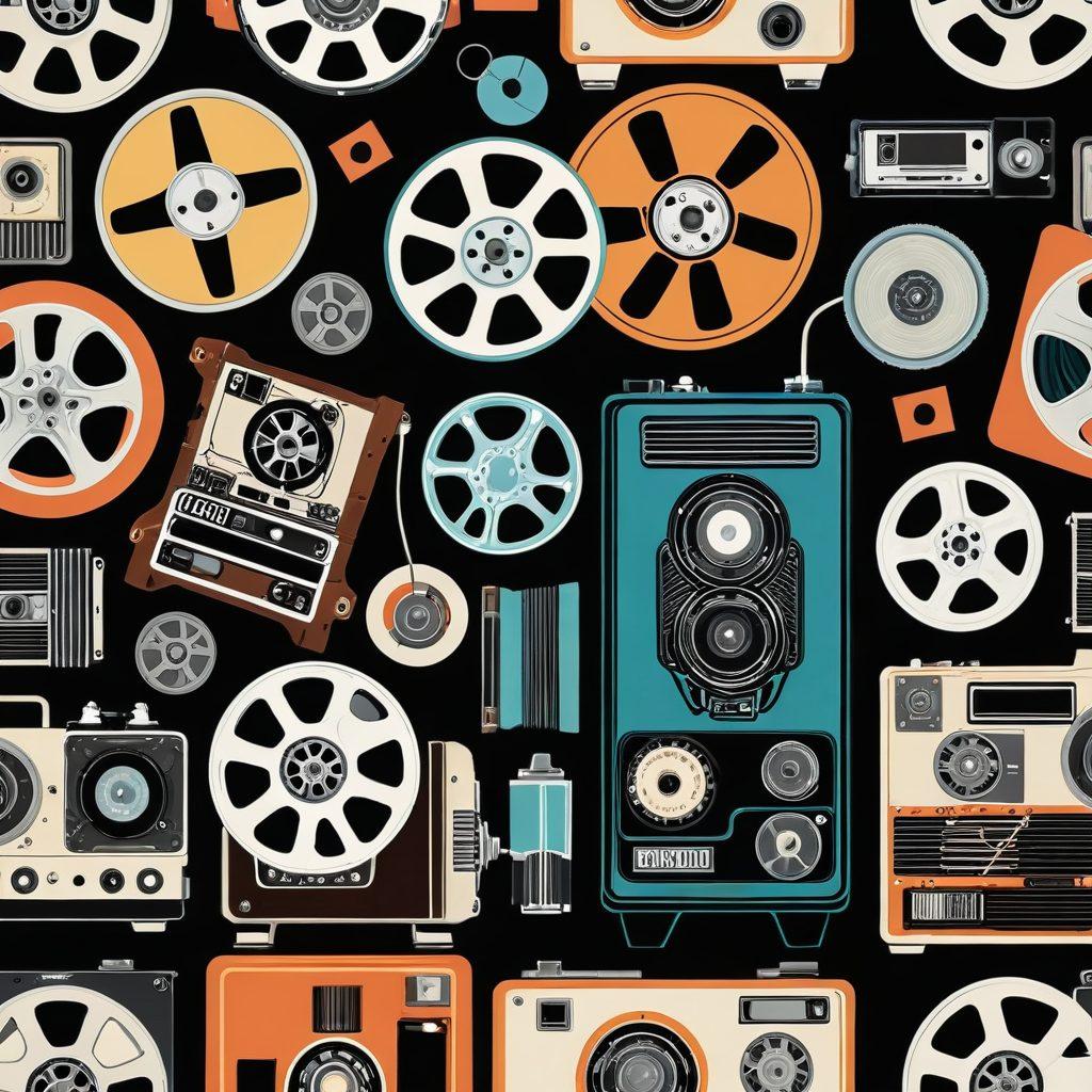A time-lapse collage showcasing the evolution of adult entertainment, featuring vintage film reels transitioning into modern streaming screens. Include iconic elements like a classic film projector and a contemporary tablet with streaming visuals. Use contrasting styles for the past and present sections, with warm tones for classic films and sleek, cool colors for modern platforms. super-realistic. vibrant colors. cinematic style.